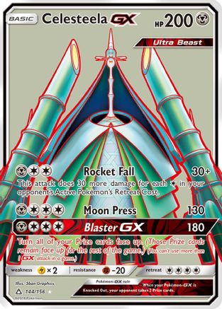 Celesteela GX (Full Art) (144) [SM - Ultra Prism] Holofoil - Deck Out Gaming