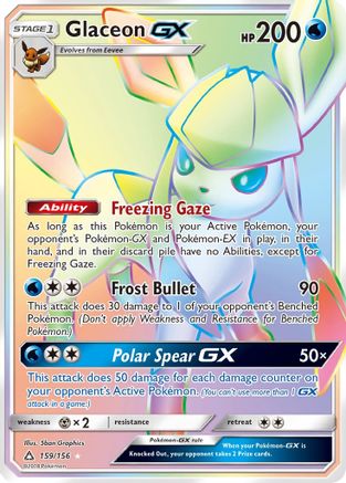 Glaceon GX (Secret Rare) (159) [SM - Ultra Prism] Holofoil - Deck Out Gaming