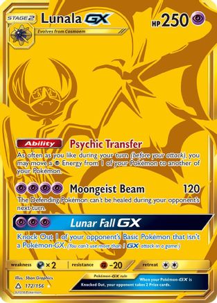 Lunala GX (Secret Rare) (172) [SM - Ultra Prism] Holofoil - Deck Out Gaming