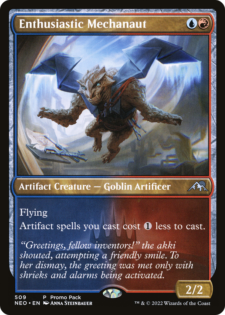 Enthusiastic Mechanaut (509) [Promo Pack: Kamigawa: Neon Dynasty] foil - Deck Out Gaming