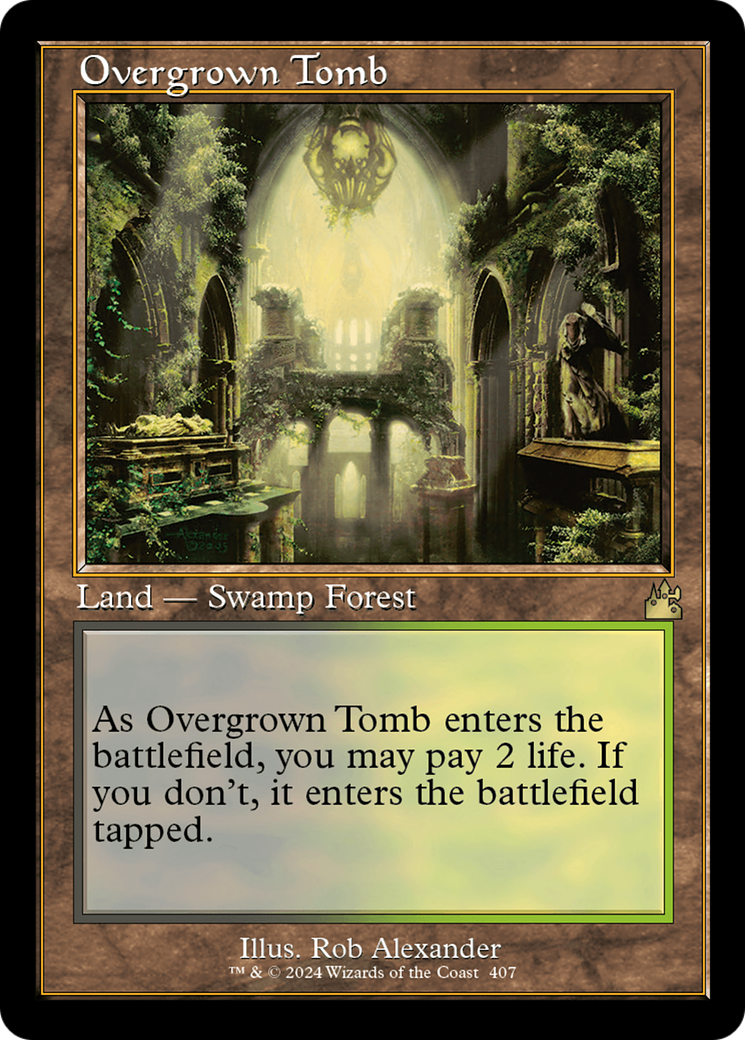 Overgrown Tomb (Retro Frame) (407) [Ravnica Remastered] - Deck Out Gaming