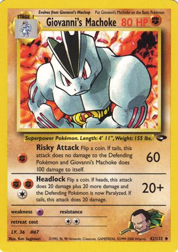 Giovanni's Machoke (42) [Gym Challenge] Unlimited - Deck Out Gaming