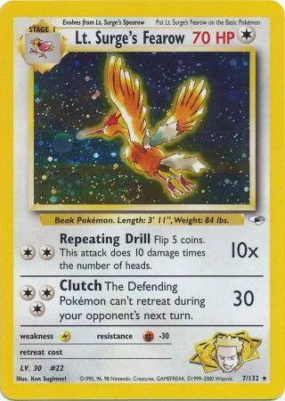 Lt. Surge's Fearow (7) [Gym Heroes] Unlimited Holofoil - Deck Out Gaming