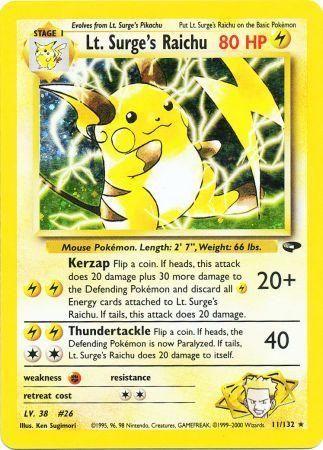 Lt. Surge's Raichu (11) [Gym Challenge] Unlimited Holofoil - Deck Out Gaming