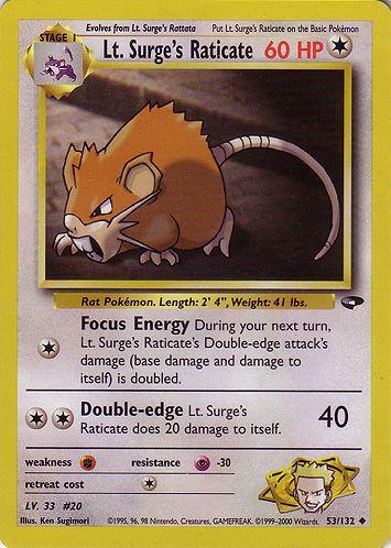 Lt. Surge's Raticate (53) [Gym Challenge] Unlimited - Deck Out Gaming