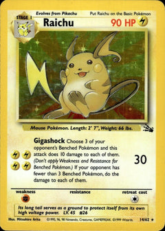 Raichu (14) (14) [Fossil] Unlimited Holofoil - Deck Out Gaming