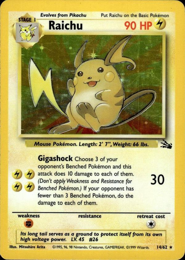 Raichu (14) (14) [Fossil] Unlimited Holofoil - Deck Out Gaming