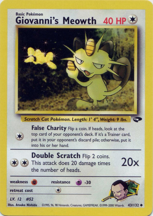Giovanni's Meowth (43) (43) [Gym Challenge] Unlimited - Deck Out Gaming