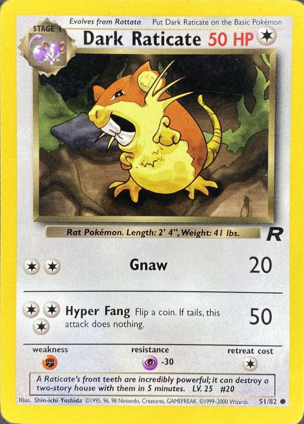 Dark Raticate (51) [Team Rocket] Unlimited - Deck Out Gaming