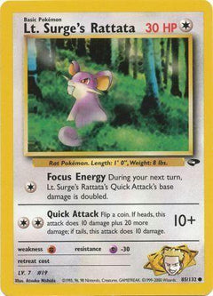 Lt. Surge's Rattata (85) [Gym Challenge] Unlimited - Deck Out Gaming