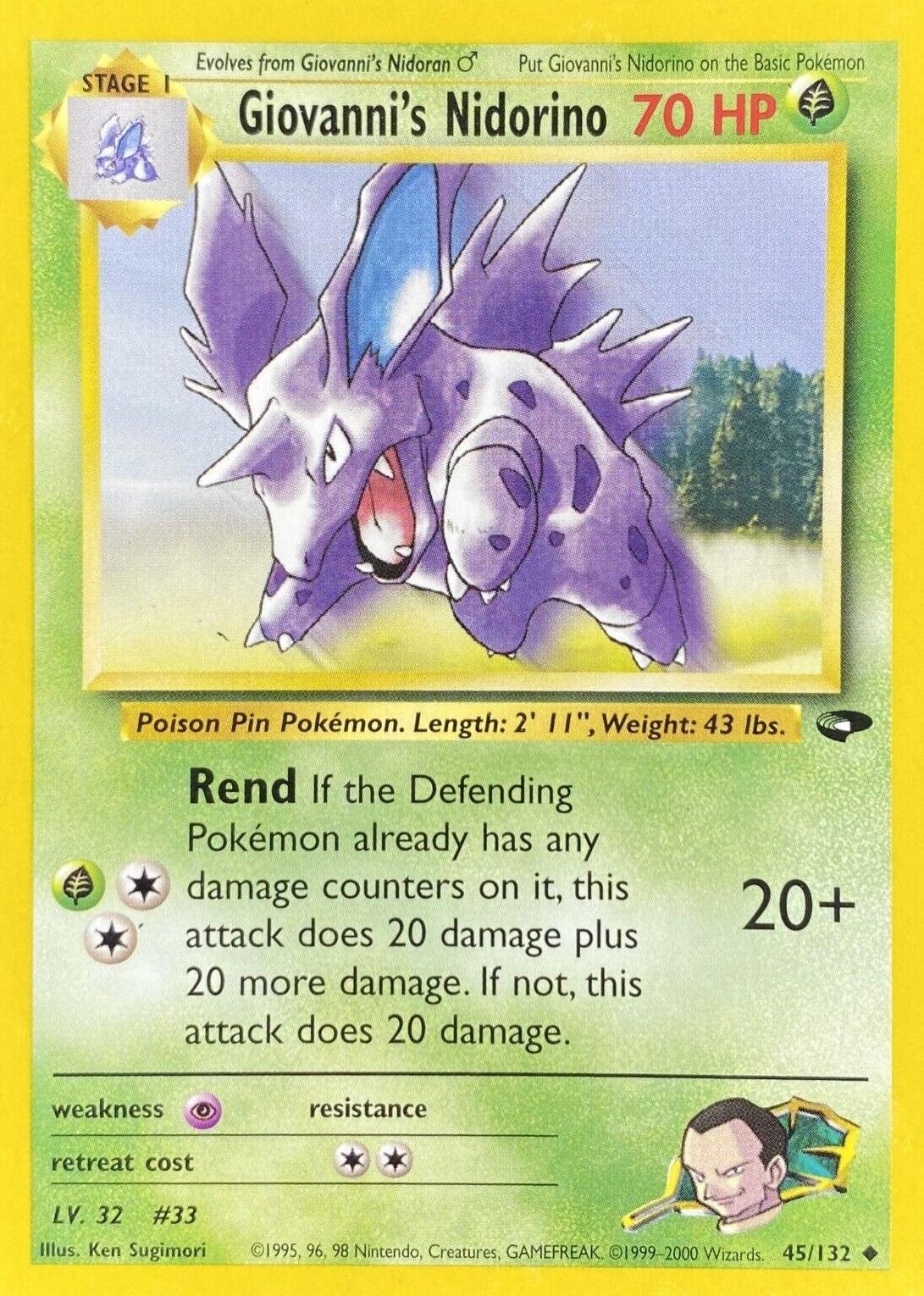 Giovanni's Nidorino (45) [Gym Challenge] Unlimited - Deck Out Gaming