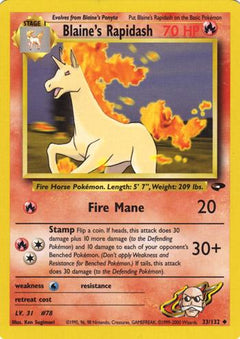 Blaine's Rapidash (33) [Gym Challenge] Unlimited - Deck Out Gaming