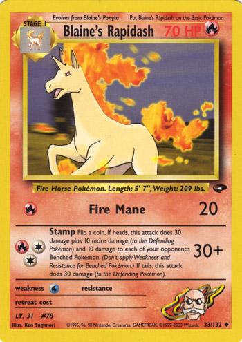 Blaine's Rapidash (33) [Gym Challenge] Unlimited - Deck Out Gaming