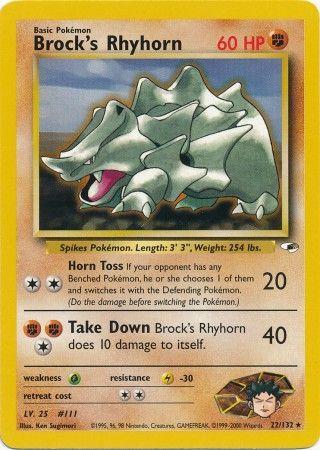 Brock's Rhyhorn (22) (22) [Gym Heroes] Unlimited - Deck Out Gaming