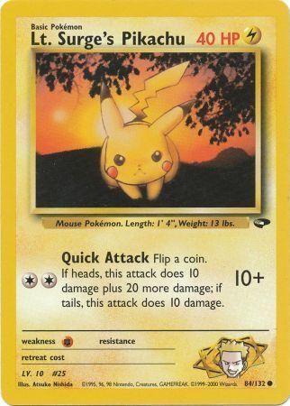 Lt. Surge's Pikachu (84) [Gym Challenge] Unlimited - Deck Out Gaming