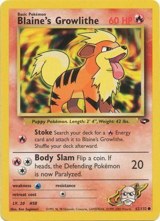 Blaine's Growlithe (62) [Gym Challenge] Unlimited - Deck Out Gaming