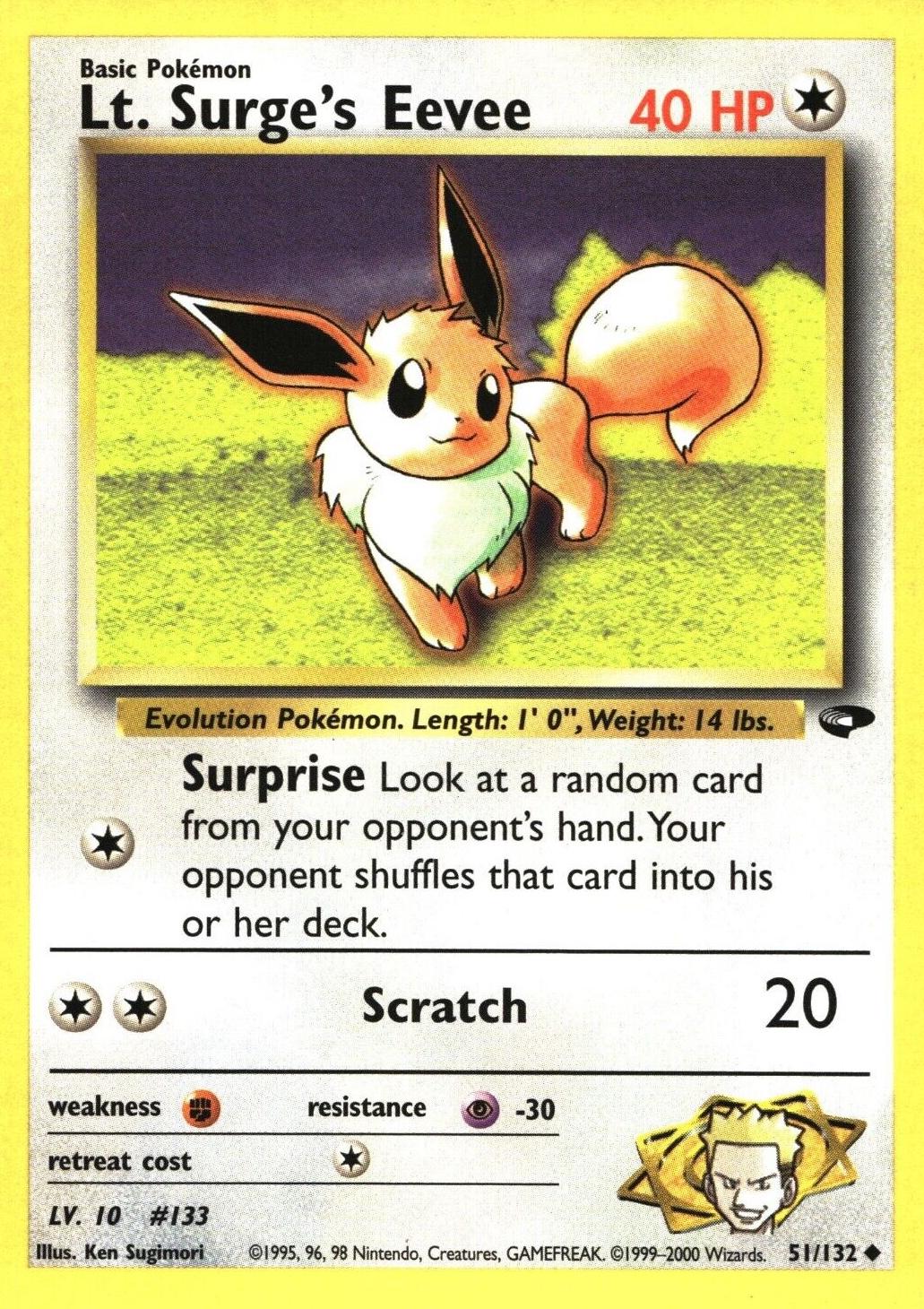 Lt. Surge's Eevee (51) [Gym Challenge] Unlimited - Deck Out Gaming