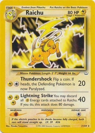 Raichu (21) [Neo Revelation] Unlimited - Deck Out Gaming