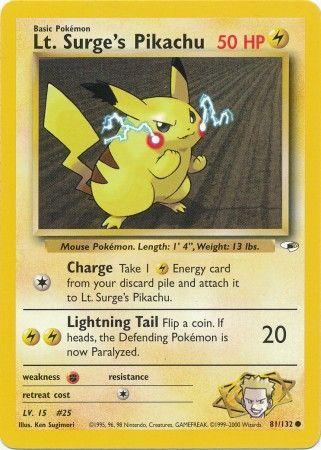 Lt. Surge's Pikachu (81) [Gym Heroes] Unlimited - Deck Out Gaming