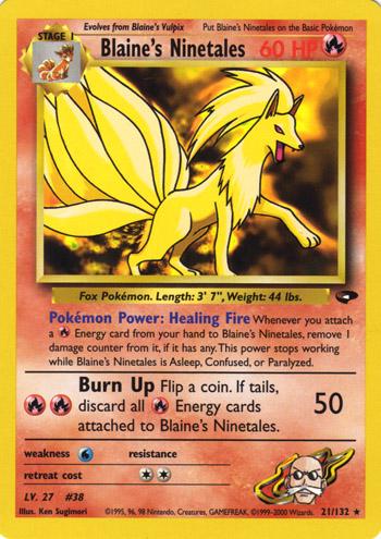 Blaine's Ninetales (21) [Gym Challenge] Unlimited - Deck Out Gaming