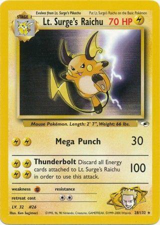 Lt. Surge's Raichu (28) [Gym Heroes] Unlimited - Deck Out Gaming