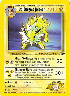 Lt. Surge's Jolteon (28) [Gym Challenge] Unlimited - Deck Out Gaming