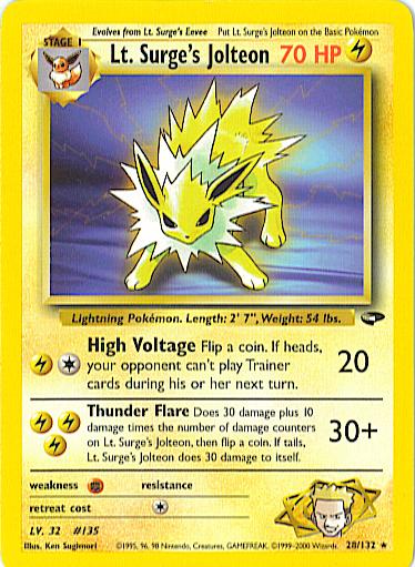 Lt. Surge's Jolteon (28) [Gym Challenge] Unlimited - Deck Out Gaming