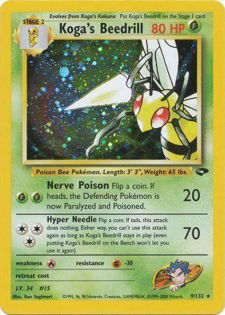 Koga's Beedrill (9) [Gym Challenge] Unlimited Holofoil - Deck Out Gaming
