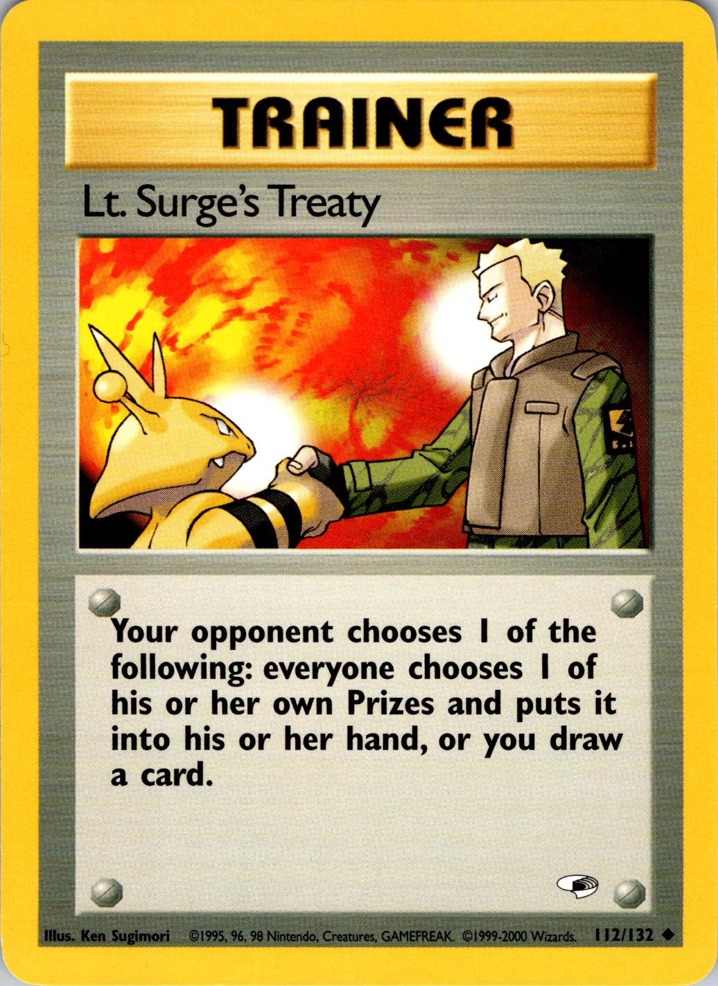 Lt. Surge's Treaty (112) [Gym Heroes] Unlimited - Deck Out Gaming