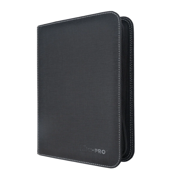 Ultra Pro 4-Pocket Toploader Zippered Premium PRO-Binder - Black - Deck Out Gaming