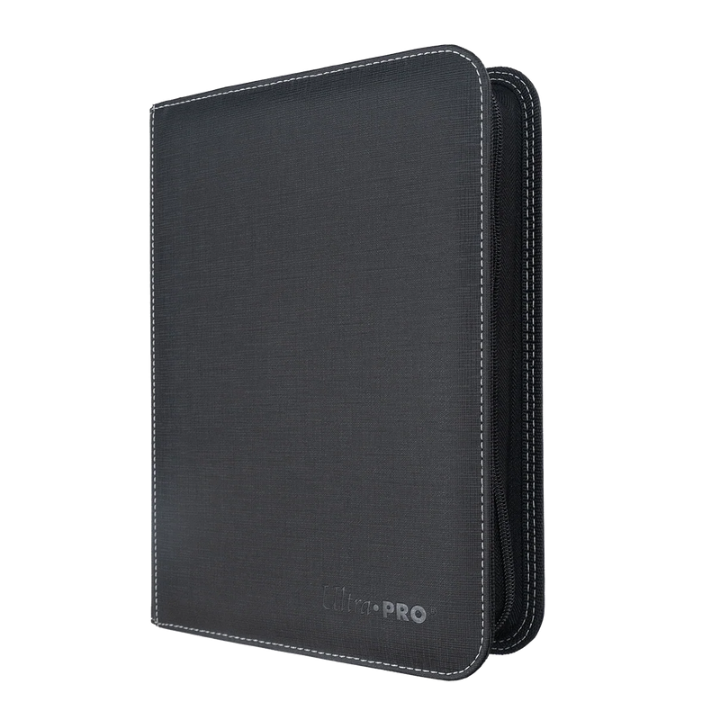 Ultra Pro 4-Pocket Toploader Zippered Premium PRO-Binder - Black - Deck Out Gaming
