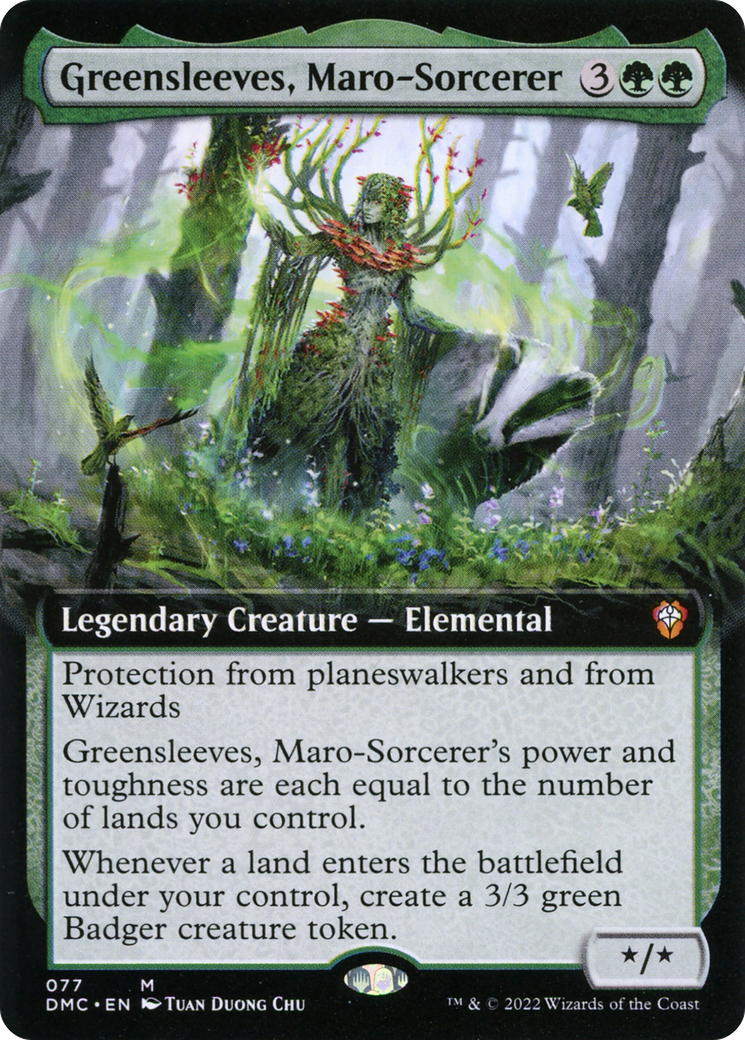 Greensleeves, Maro-Sorcerer (Extended Art) (77) [Dominaria United Commander] foil - Deck Out Gaming