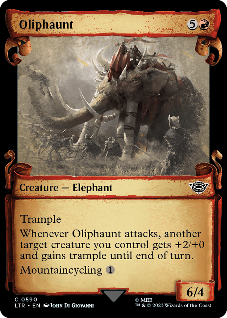 Oliphaunt (Showcase Scrolls) (590) [The Lord of the Rings: Tales of Middle-earth] foil - Deck Out Gaming