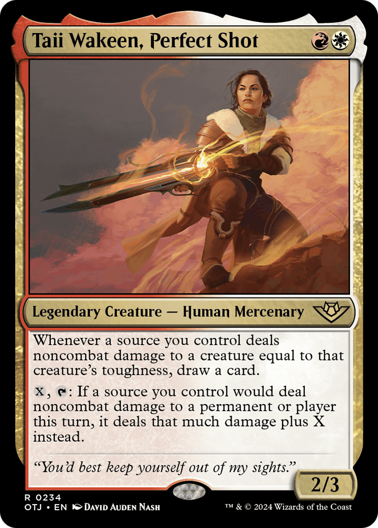 Taii Wakeen, Perfect Shot (234) [Outlaws of Thunder Junction] foil - Deck Out Gaming