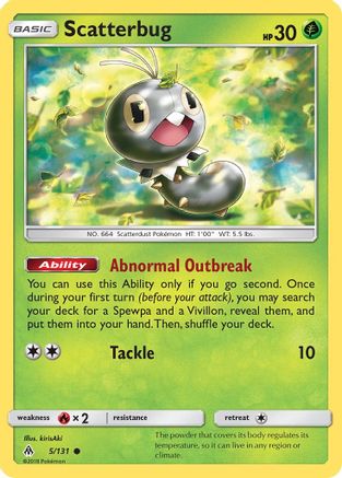 Scatterbug (5) (5) [SM - Forbidden Light] - Deck Out Gaming