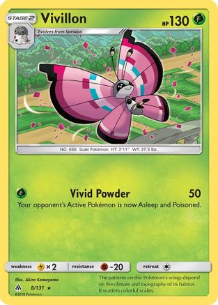 Vivillon (8) [SM - Forbidden Light] Reverse Holofoil - Deck Out Gaming