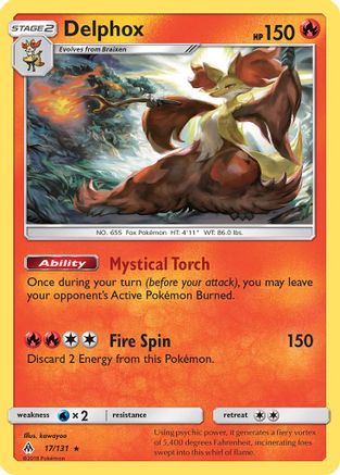 Delphox (17) [SM - Forbidden Light] Holofoil - Deck Out Gaming