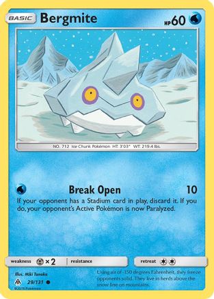 Bergmite (29) [SM - Forbidden Light] Reverse Holofoil - Deck Out Gaming