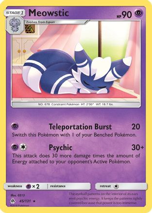 Meowstic (45) [SM - Forbidden Light] Reverse Holofoil - Deck Out Gaming