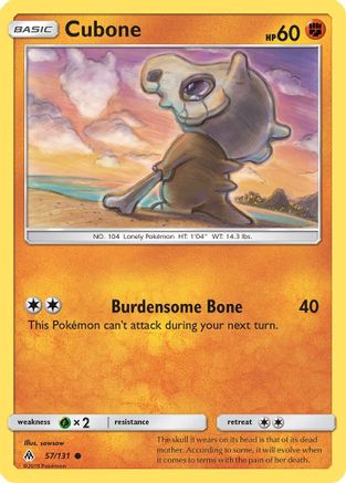 Cubone (57) [SM - Forbidden Light] Reverse Holofoil - Deck Out Gaming