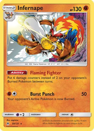 Infernape (59) [SM - Forbidden Light] Holofoil - Deck Out Gaming