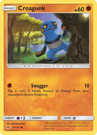 Croagunk (63) [SM - Forbidden Light] Reverse Holofoil - Deck Out Gaming