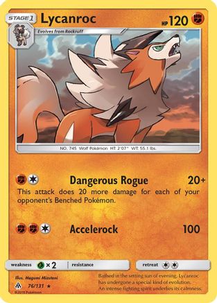 Lycanroc (76) [SM - Forbidden Light] Reverse Holofoil - Deck Out Gaming