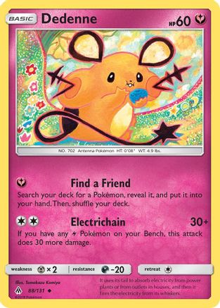 Dedenne (88) [SM - Forbidden Light] Reverse Holofoil - Deck Out Gaming