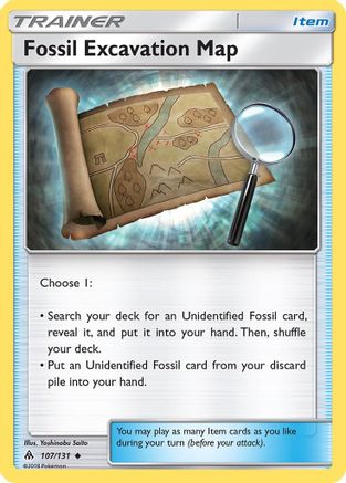 Fossil Excavation Map (107) [SM - Forbidden Light] Reverse Holofoil - Deck Out Gaming