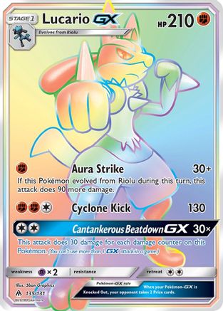 Lucario GX (Secret) (135) [SM - Forbidden Light] Holofoil - Deck Out Gaming