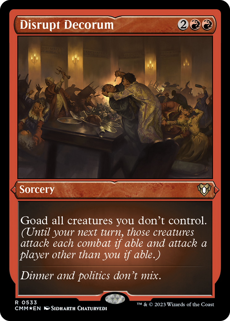 Disrupt Decorum (533) [Commander Masters] etched - Deck Out Gaming