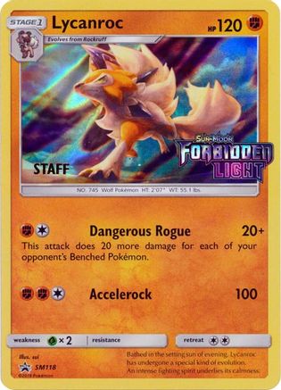 Lycanroc - SM118 (Prerelease) [Staff] (SM118) [SM Promos] Holofoil - Deck Out Gaming