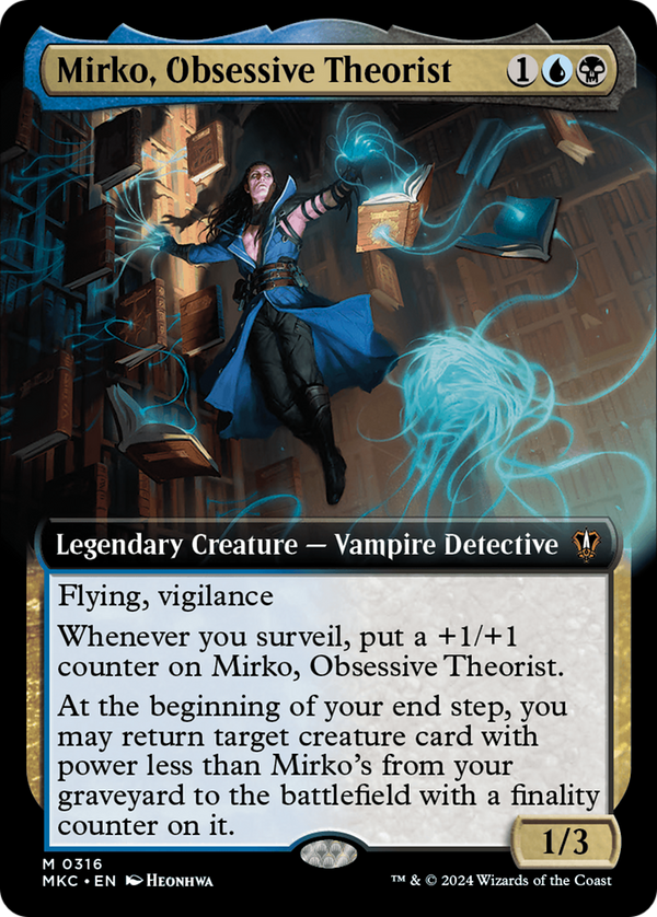 Mirko, Obsessive Theorist (Extended Art) (316) [Murders at Karlov Manor Commander] - Deck Out Gaming