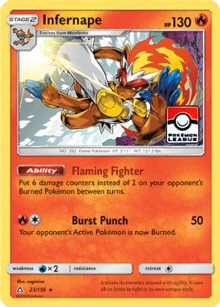 Infernape - 23/156 (Pokemon League) (23) [League & Championship Cards] Reverse Holofoil - Deck Out Gaming